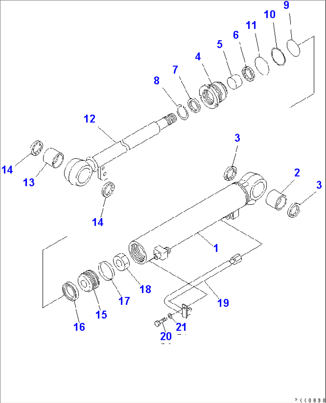 DUMP CYLINDER (INNER PARTS) (FOR BUCKET POSITIONER)(#11270-)