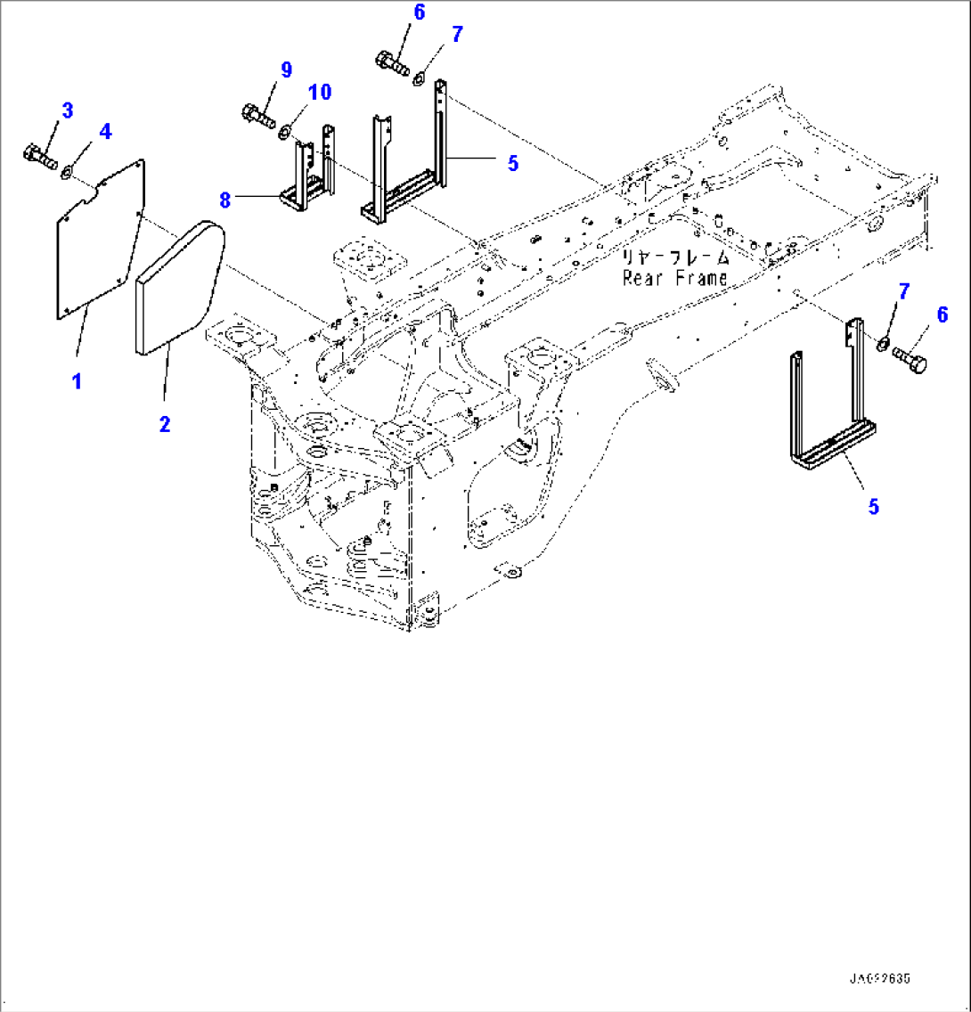 Articulate Lock Bar and Frame Cover, Side Cover (#90216-)