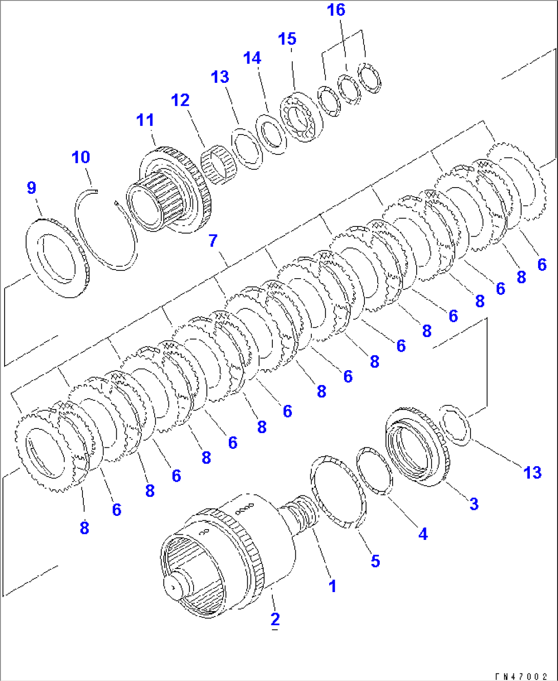 TRANSMISSION (REVERSE CLUTCH)(#50001-)