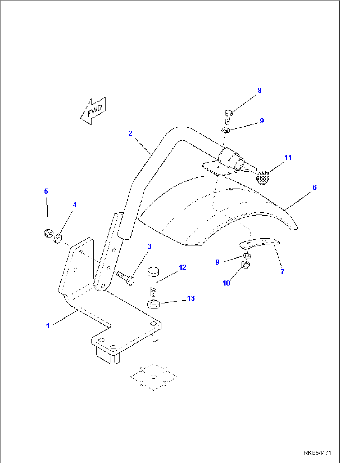 MUDGUARD, L.H.