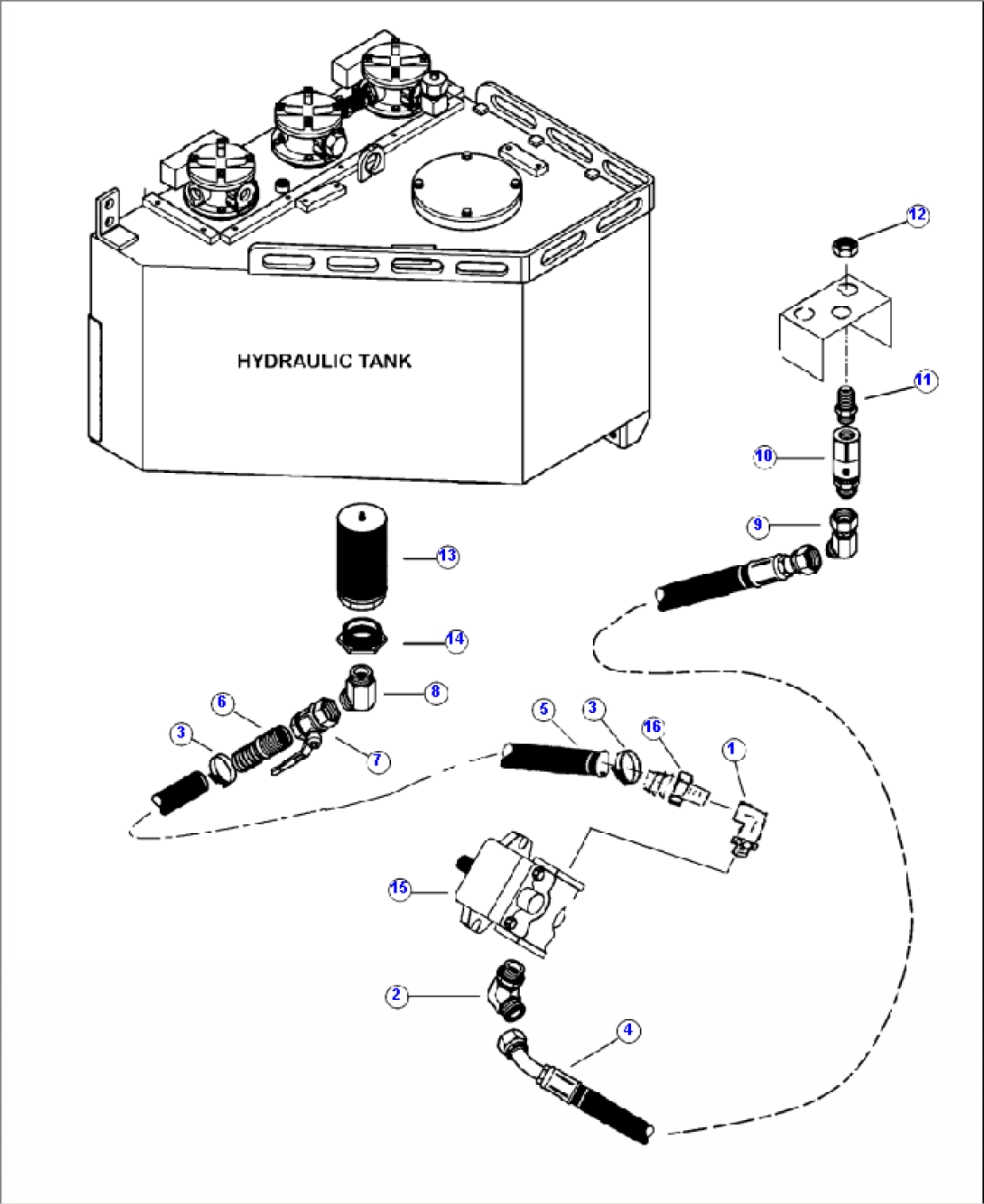 H1005-01A0 HYDRAULIC PIPING AUXILIARY OIL COOLER LINE