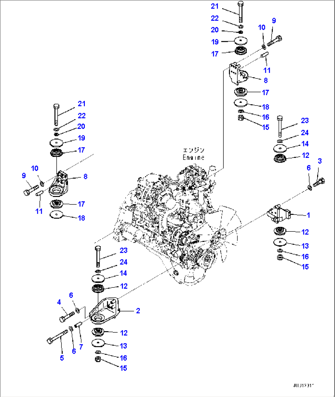 Engine Mounting (#500470-)