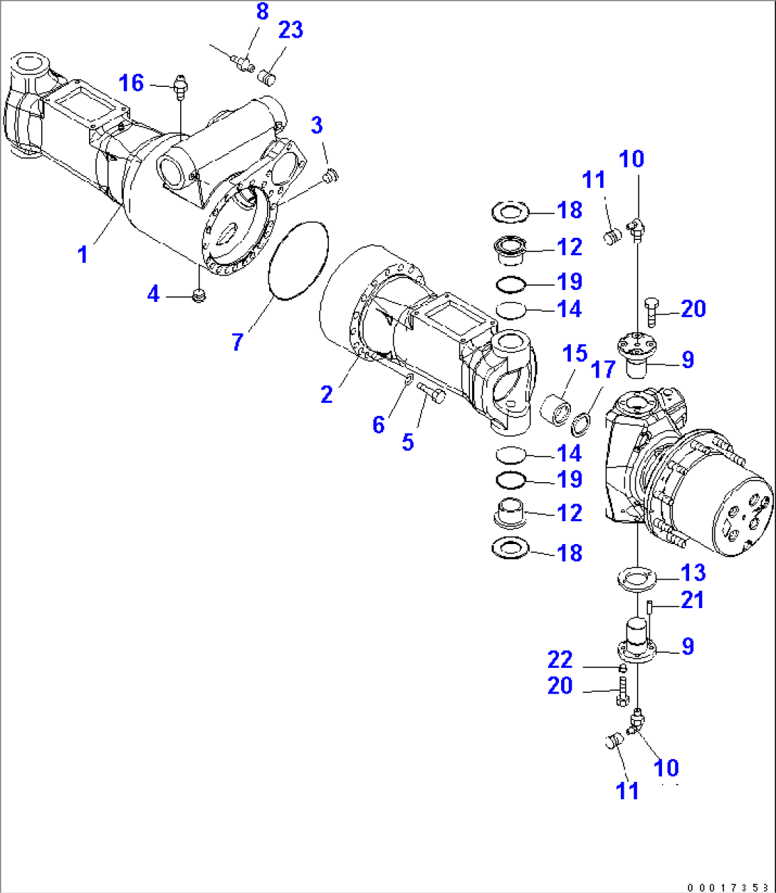 FRONT AXLE (4/6) (2.75M WIDTH)