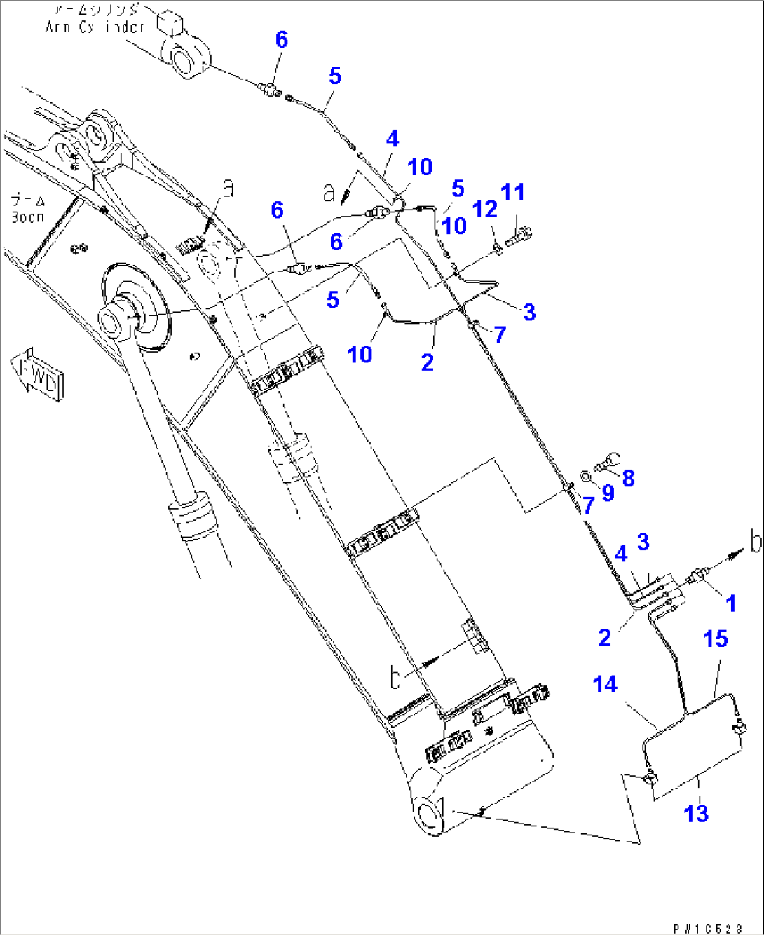 BOOM (LUBRICATING LINE)(#60001-)