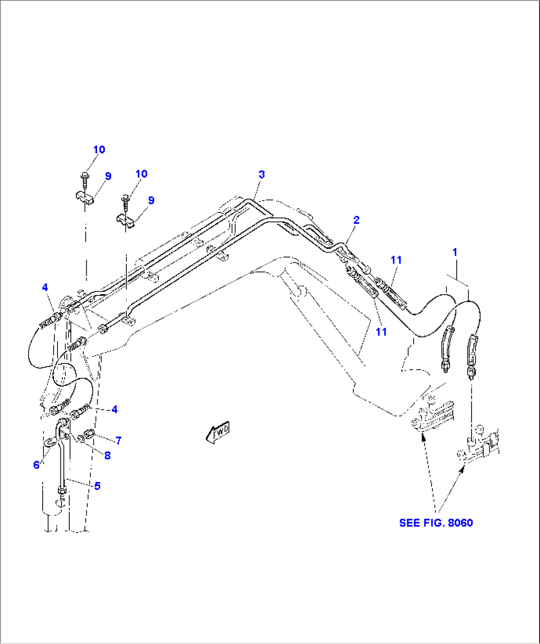 HYDRAULIC PIPING (BUCKET CYLINDER LINE)