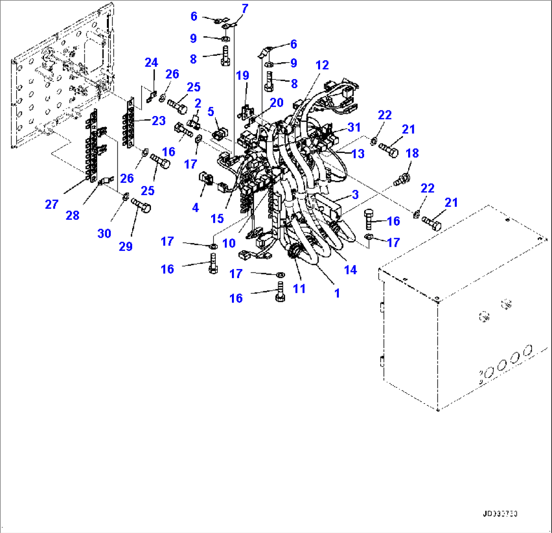 Control Box, Wiring Harness (#2616-)