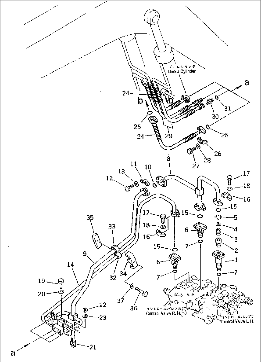 HYDRAULIC PIPING (BOOM CYLINDER LINE)