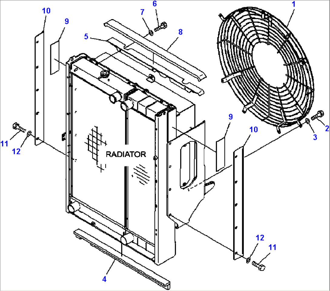 C0110-07A0 RADIATOR COOLING FAN GUARD AND SHEET