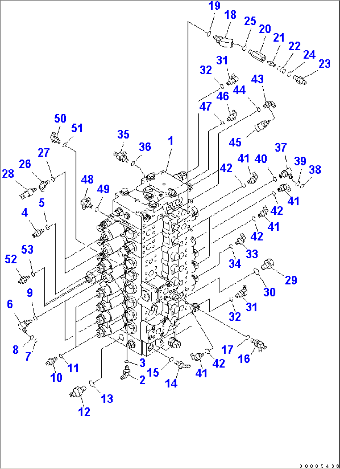 MAIN VALVE (CONNECTING PARTS) (1 ACTUATOR) (BLADE SPEC.)