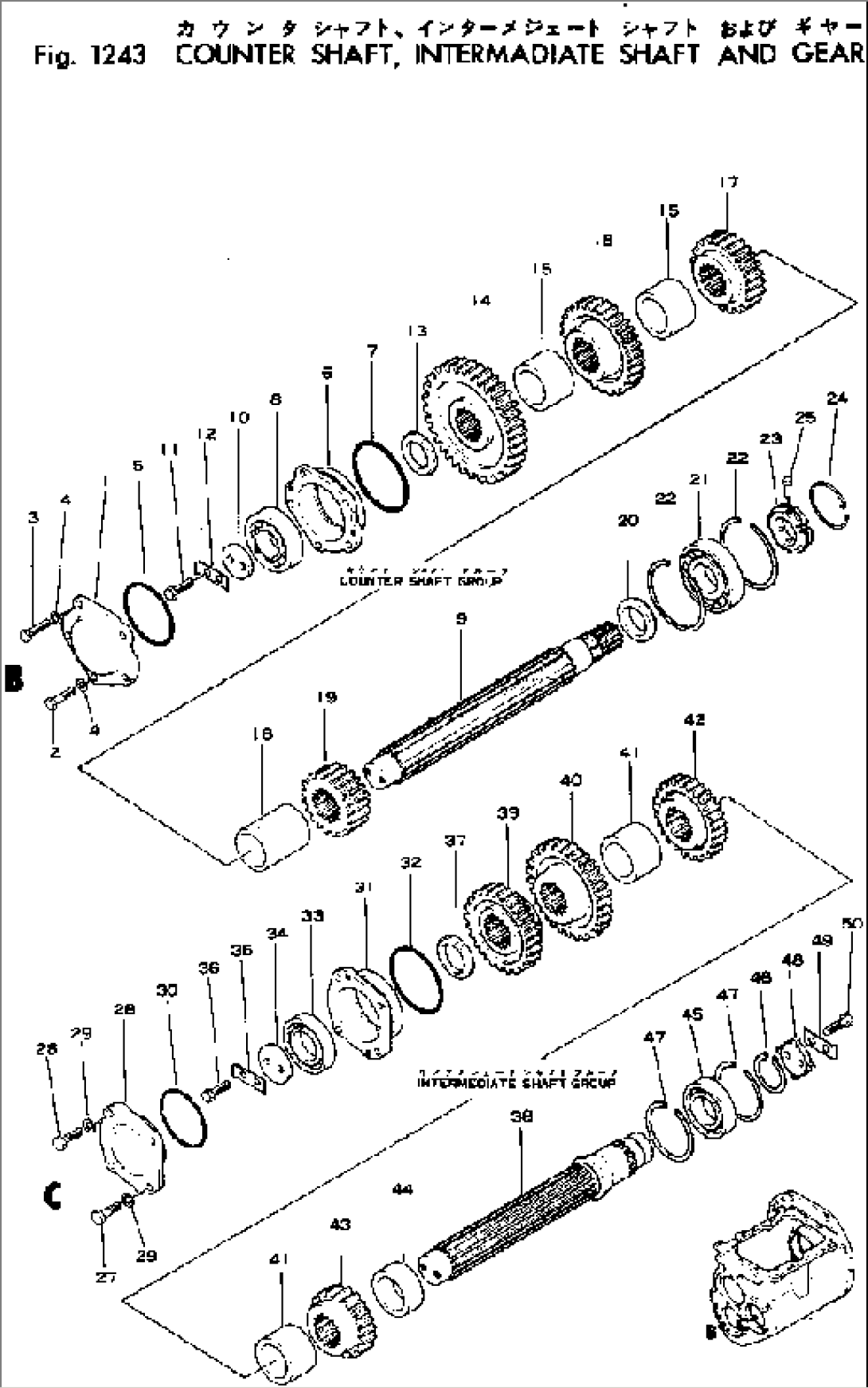 COUNTER SHAFT¤ INTERMADIATE SHAFT AND GEAR