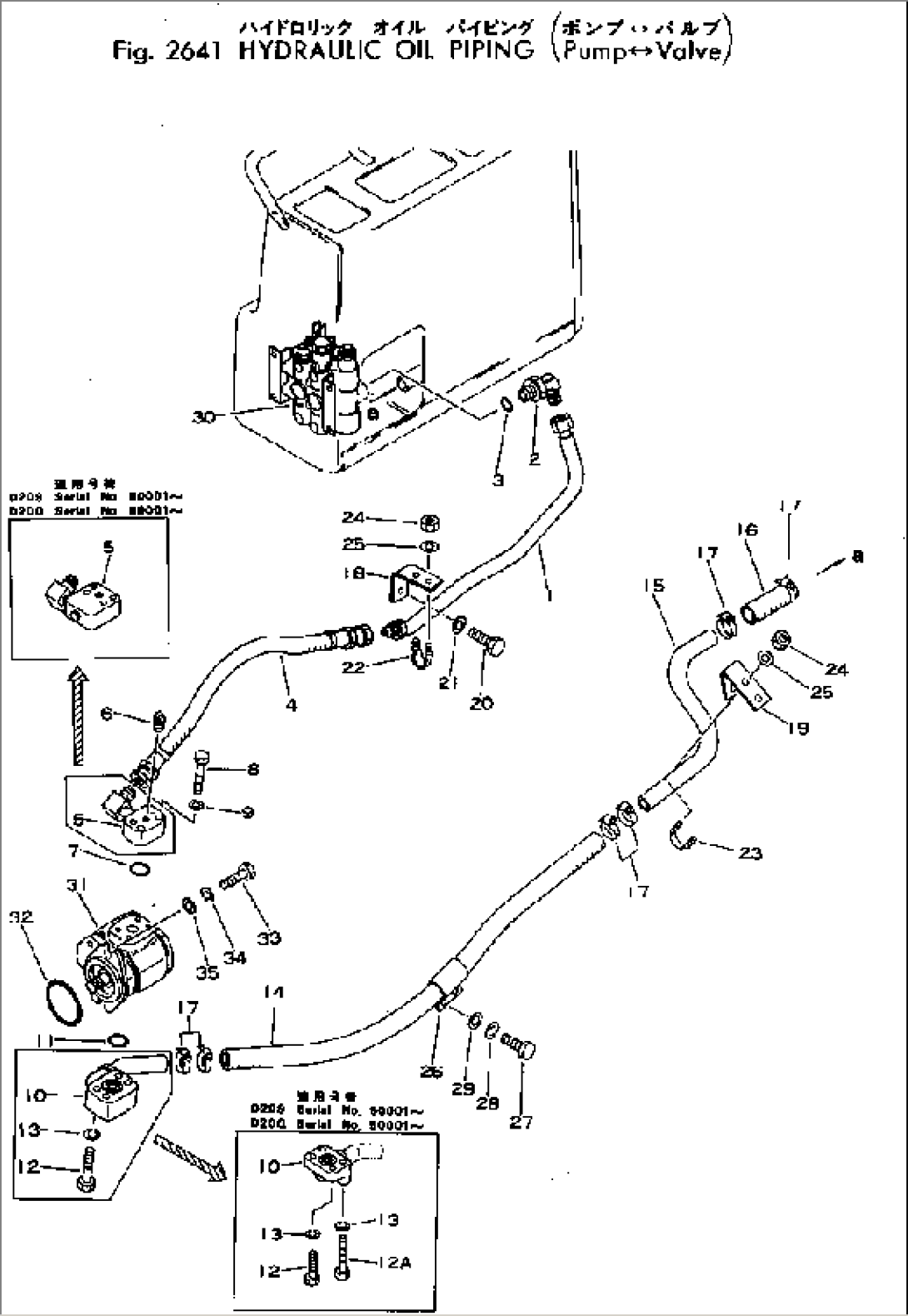 HYDRAULIC OIL PIPING (PUMP - VALVE)