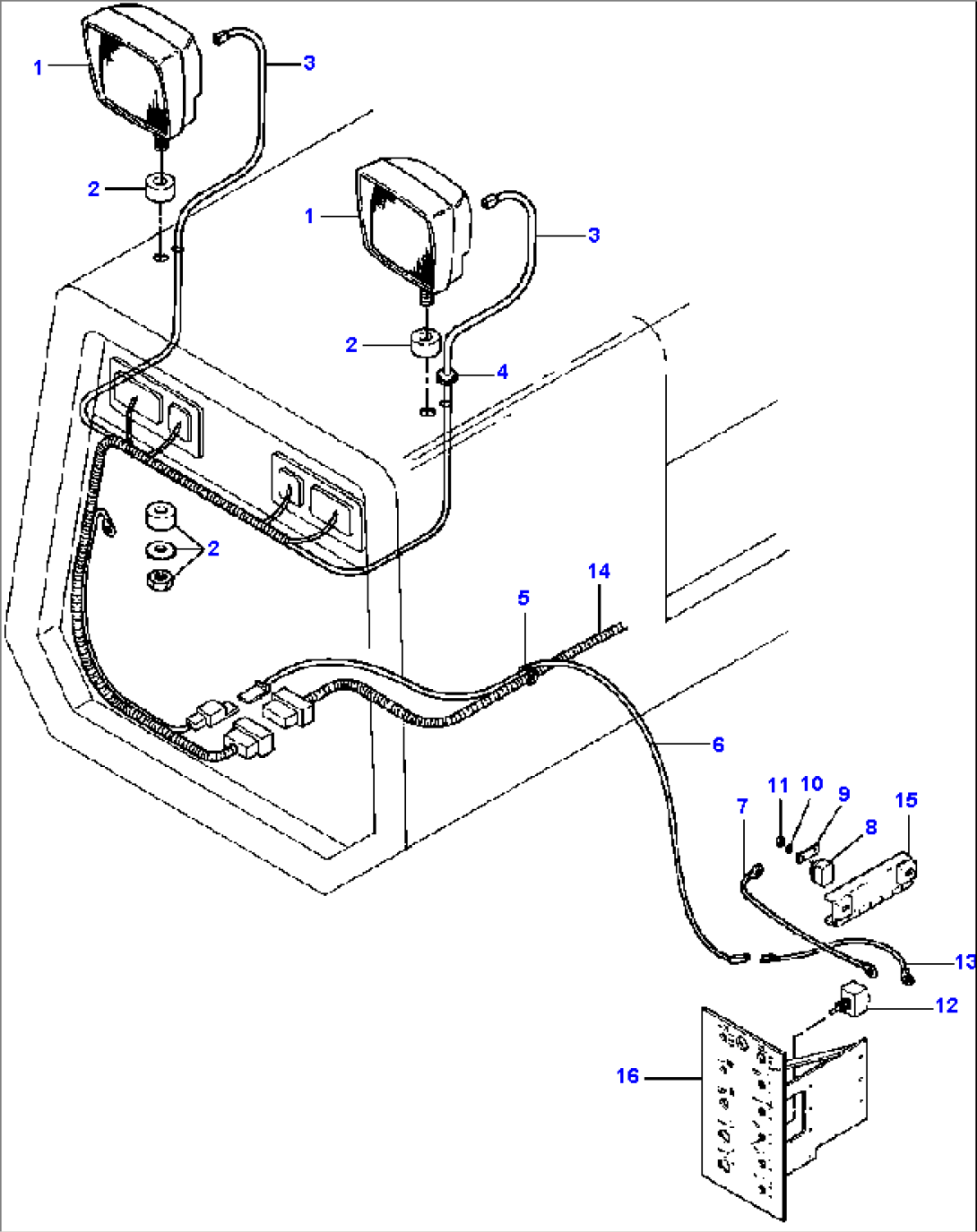 REAR WORK LIGHT INSTALLATION