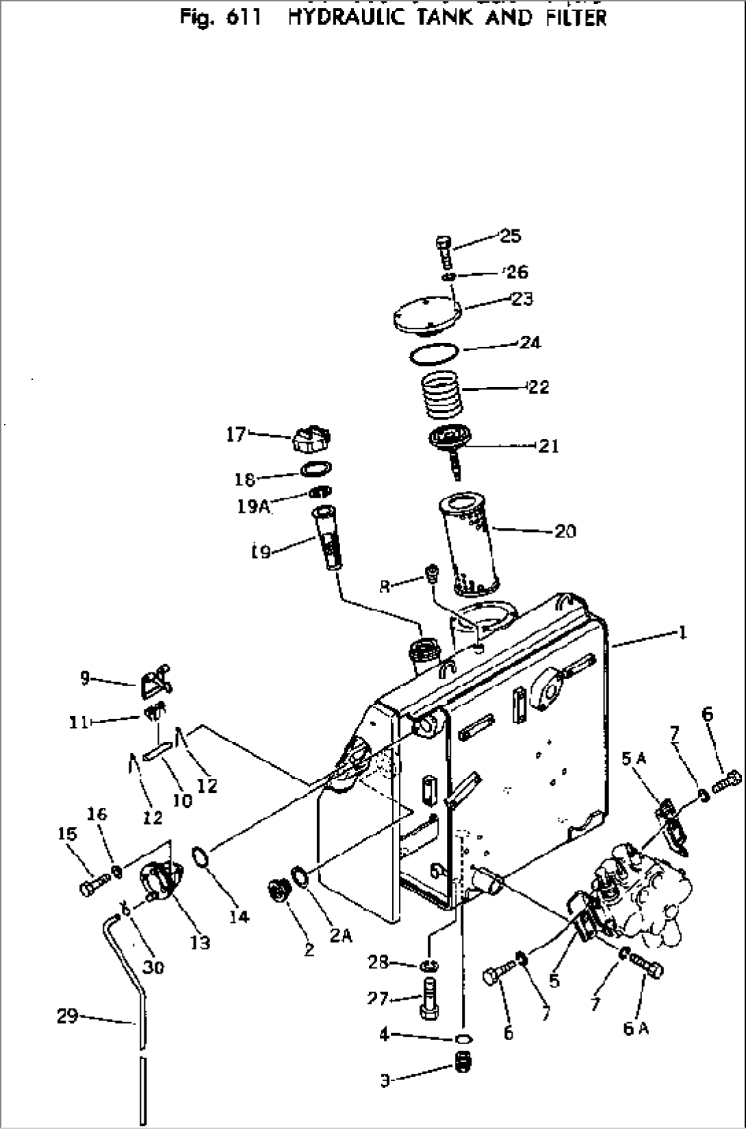 HYDRAULIC TANK AND FILTER