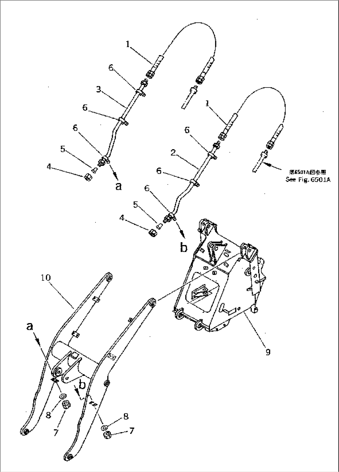 HYDRAULIC PIPING (FOR FRONT ATTACHMENT) (2/2)(#12001-)