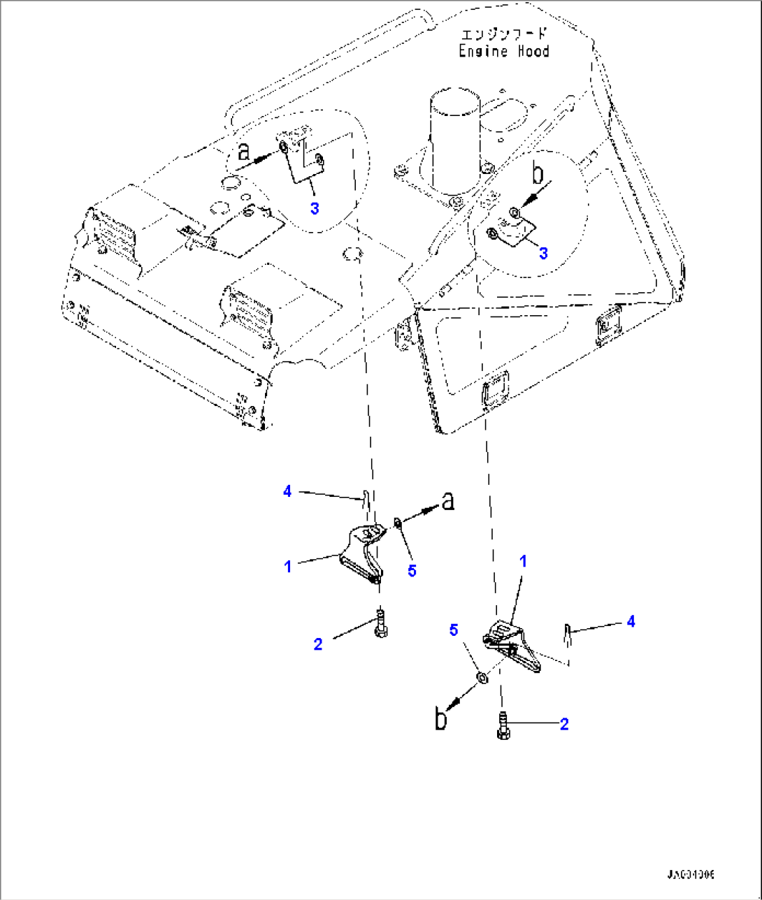 Front Guard Group, Hood Side Cover Lock (#80001-)