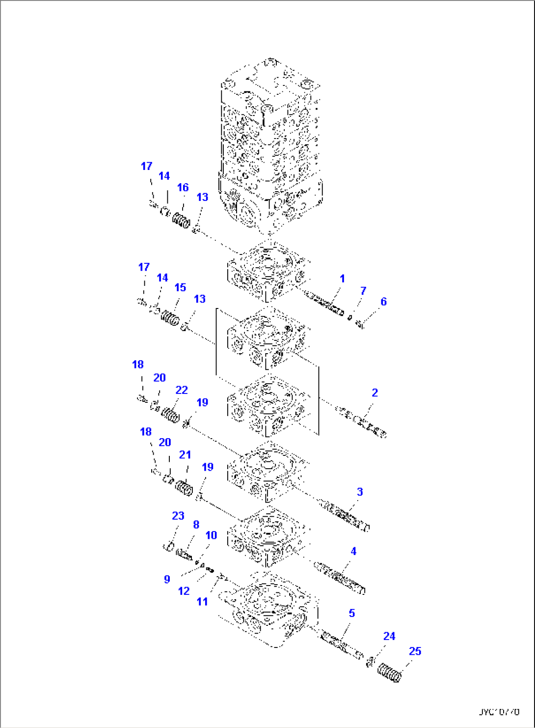 MAIN CONTROL VALVE, INNER PARTS (10/24)