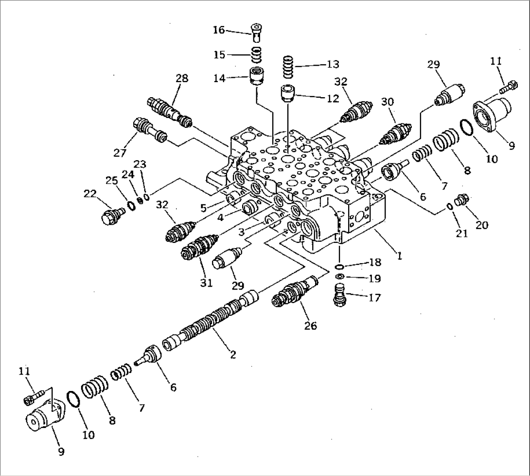MAIN VALVE (5-SPOOL) (3/3)