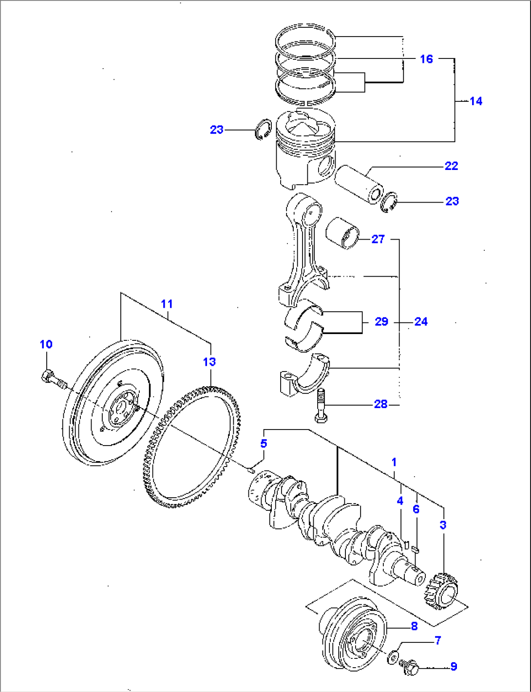 CRANKSHAFT AND PISTON