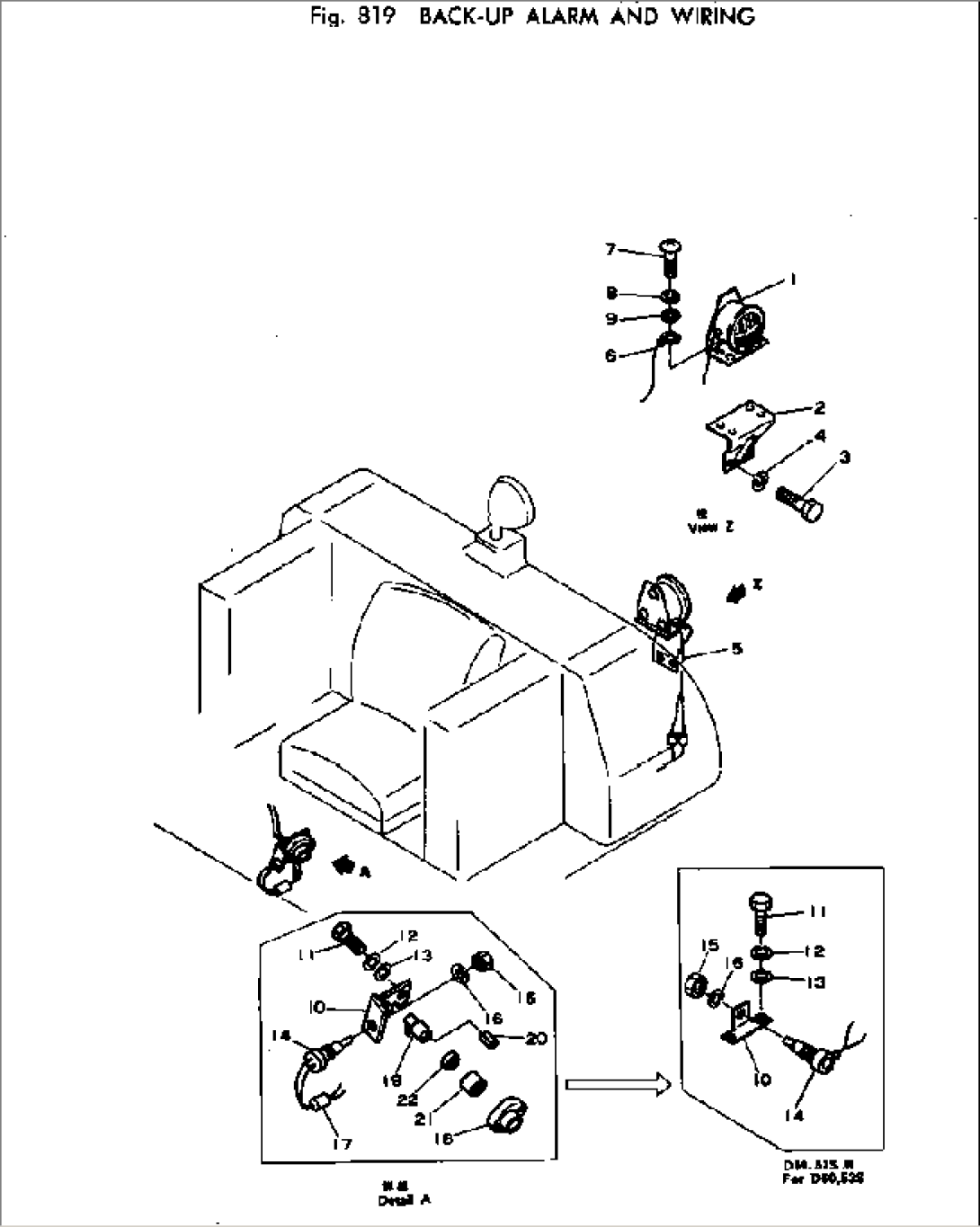 BACK-UP ALARM AND WIRING