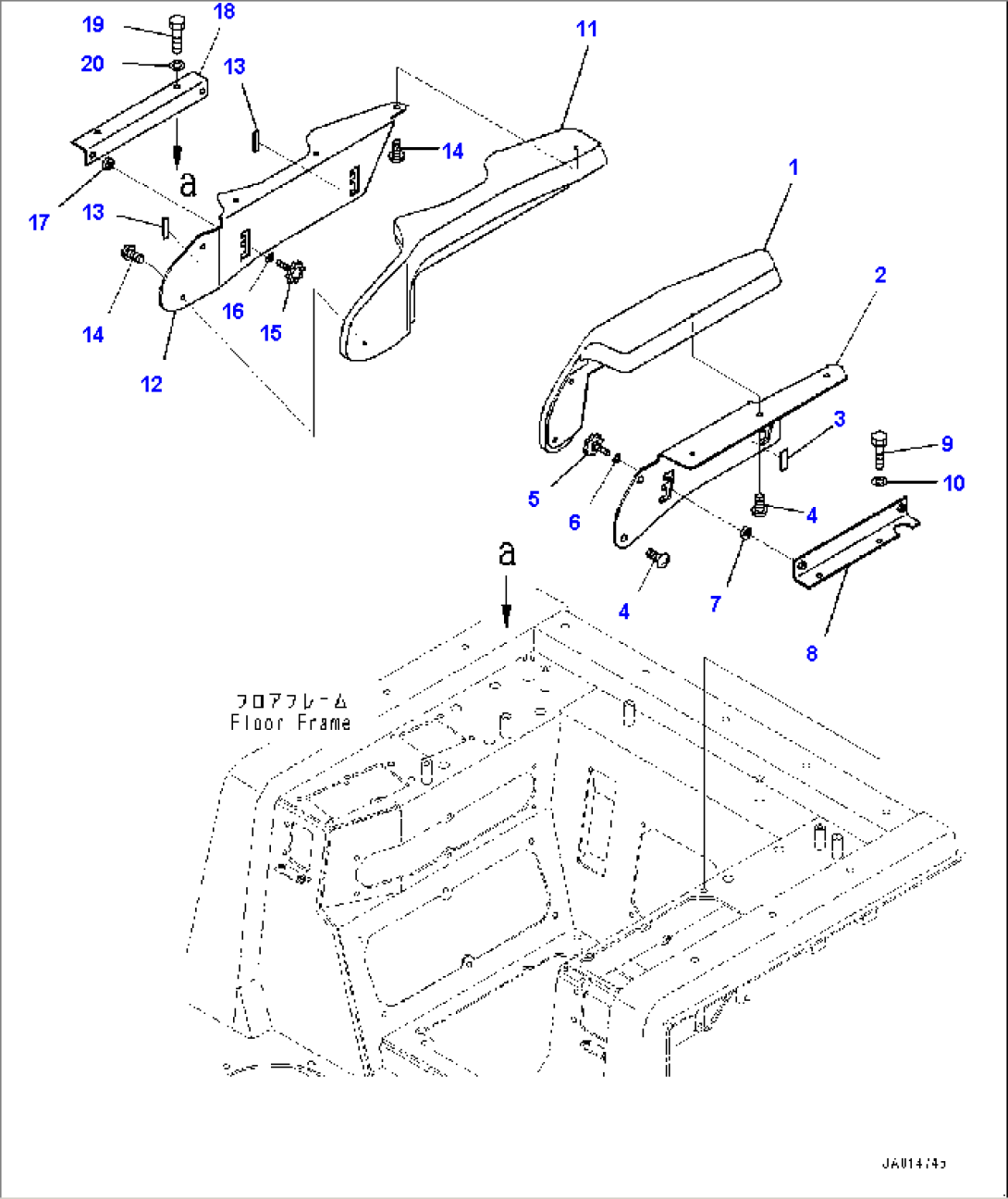 Armrest, Armrest Plate (#10001-)