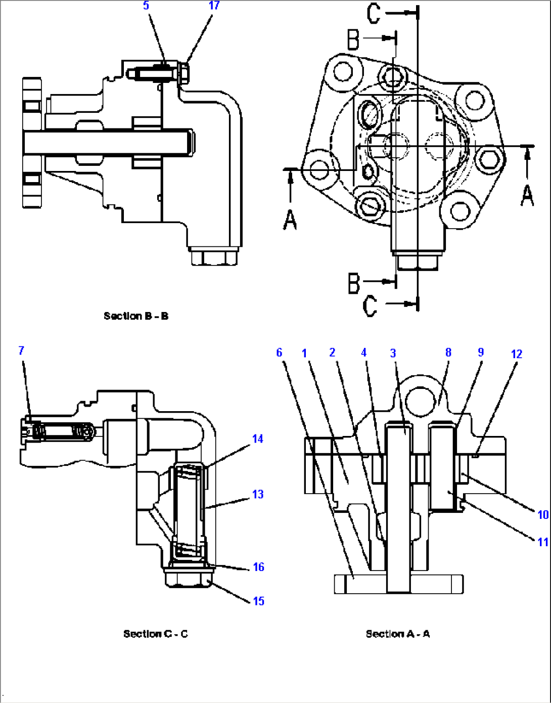 A1216-B8C2 EXHAUST GAS RECIRCULATION OIL PUMP ENGINE S/N 532670-