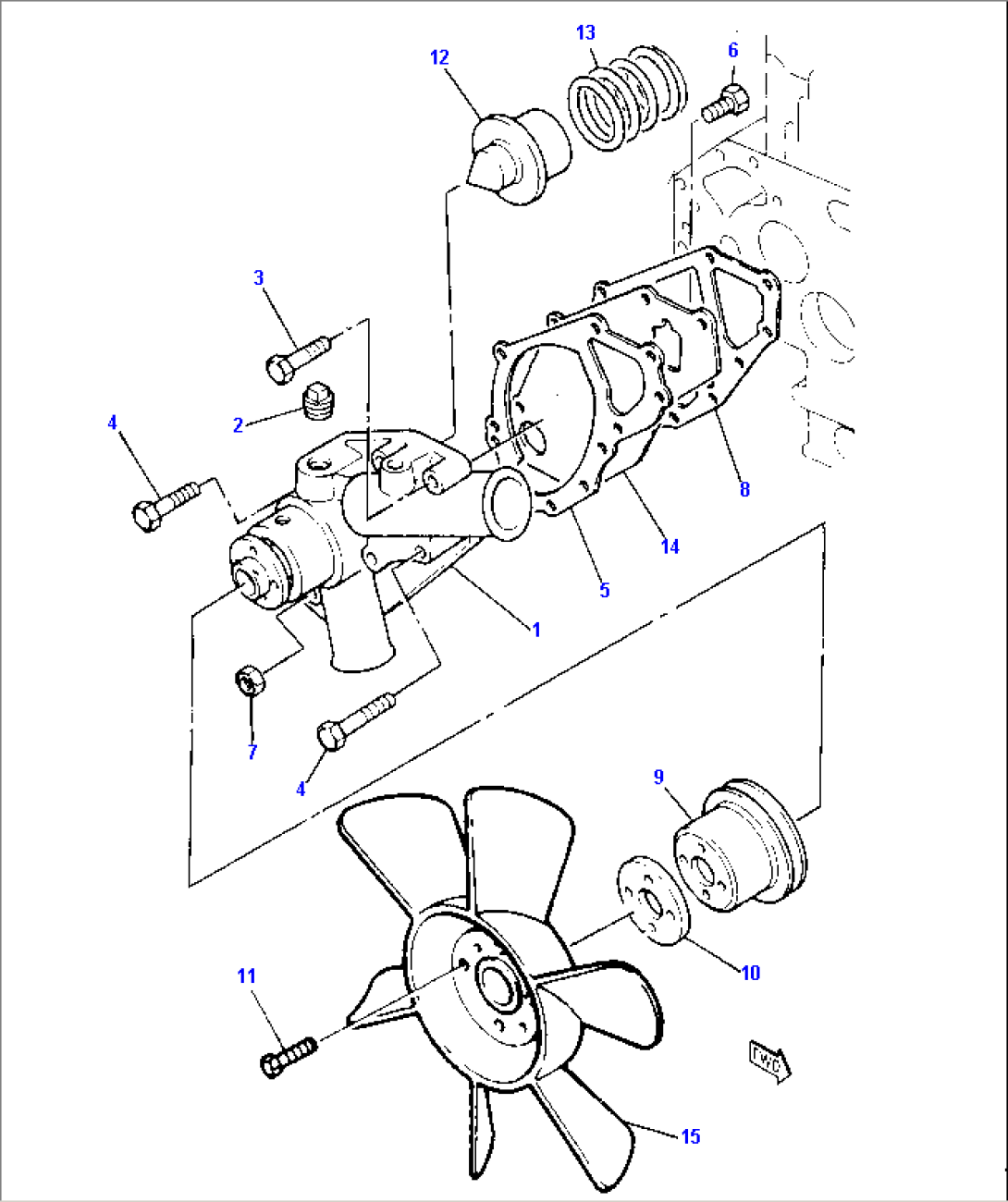 WATER PUMP - THERMOSTAT AND HEAT EXCHANGER