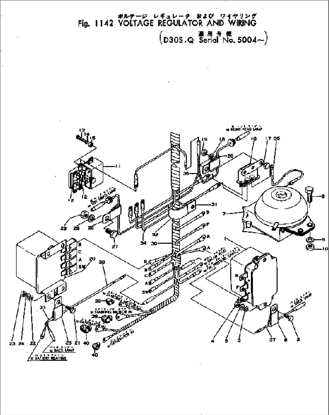 VOLTAGE REGULATOR AND WIRING