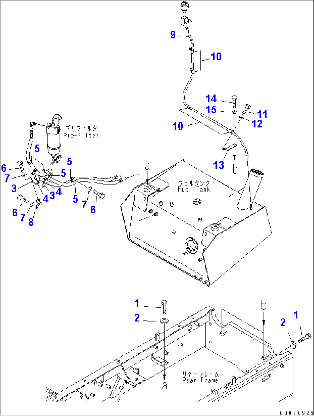 FUEL TANK (MOUNTING PARTS)(#70001-)