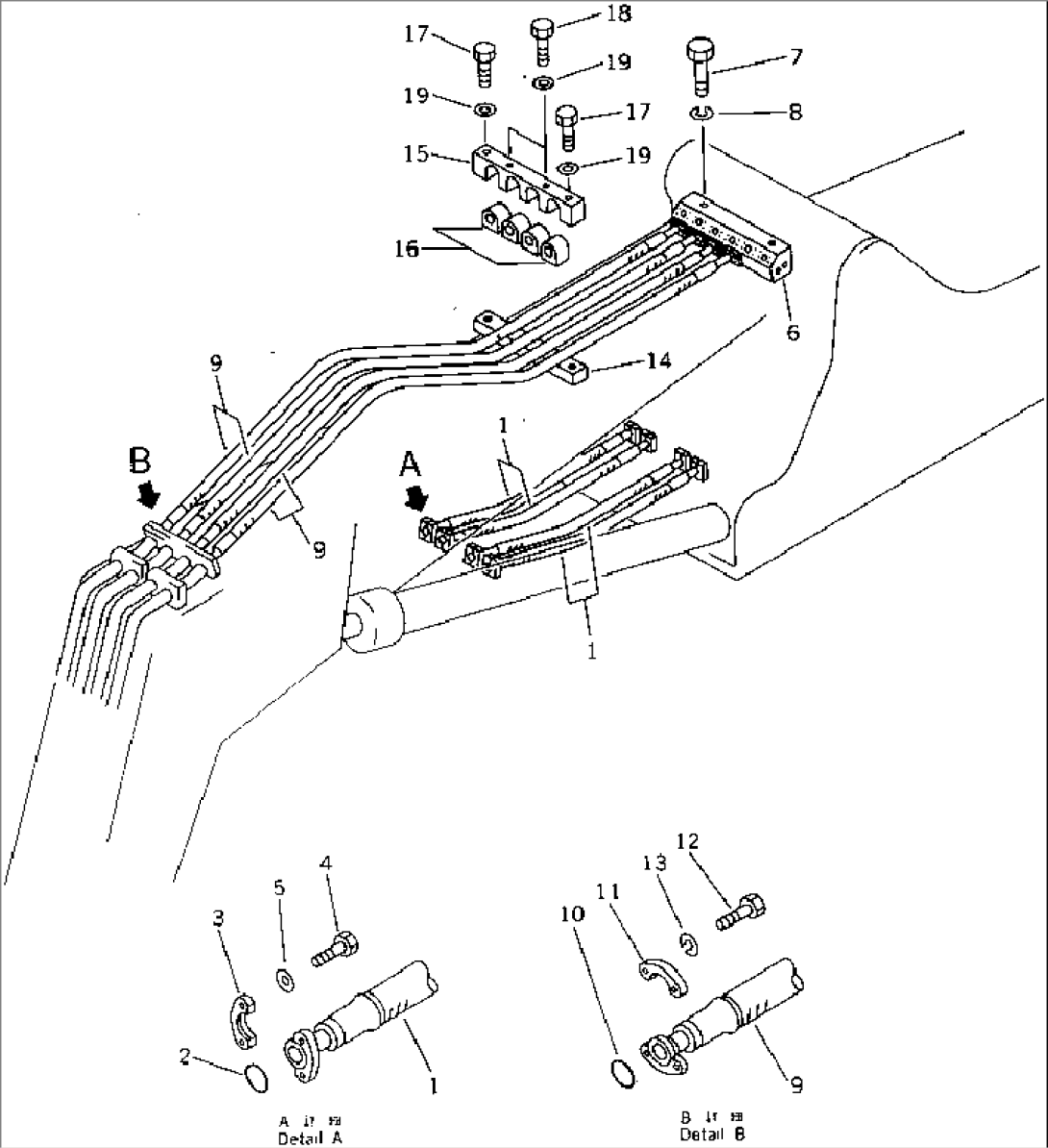 HYDRAULIC PIPING (6/8) (BOOM¤ ARM)(#1213-)