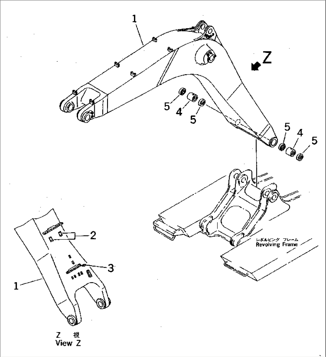 SHORT BOOM (7.1M) (BACKHOE) (FOR DRIFT PREVENTIVE VALVE )