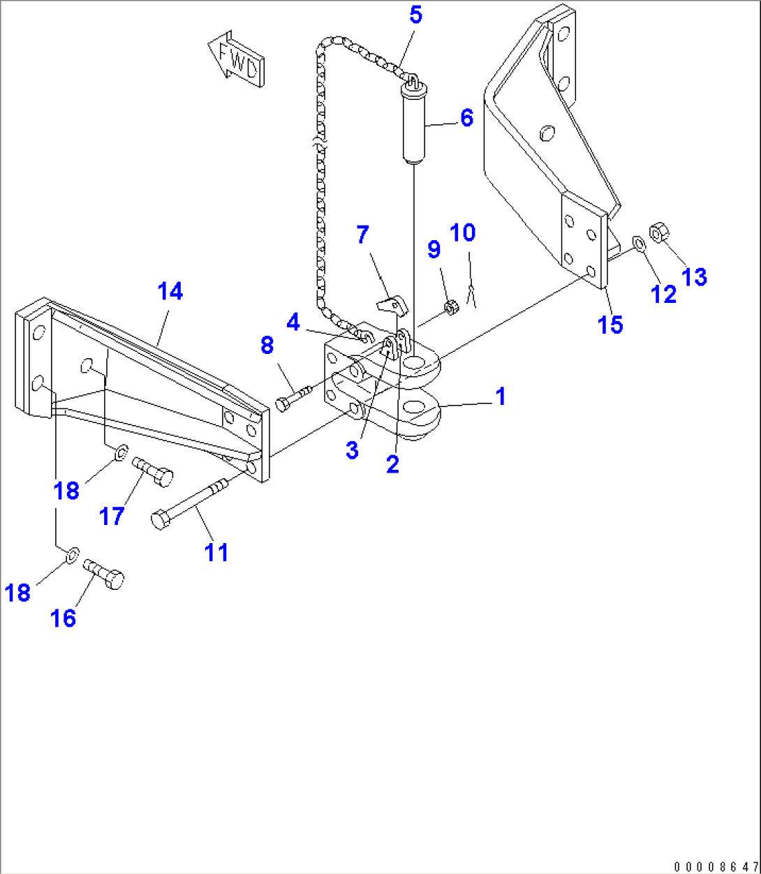 DRAWBAR (RIGID TYPE) (FOR SCRAPER)
