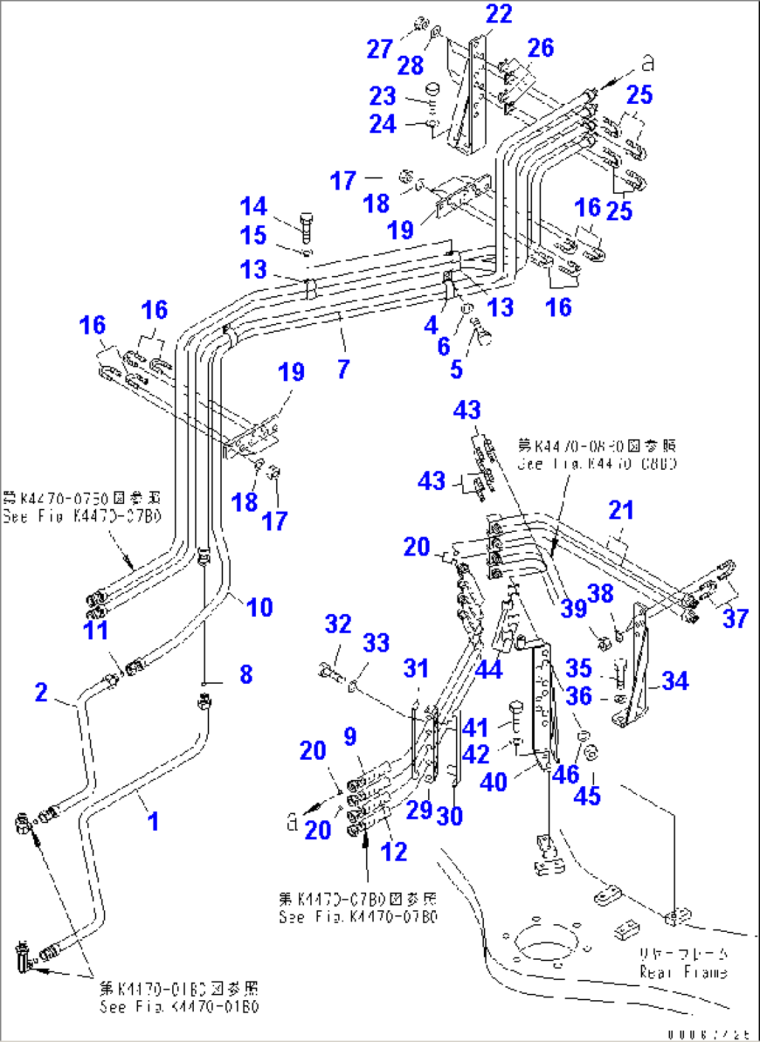 BRAKE PIPING (FRONT BRAKE LINE)(#60002-)