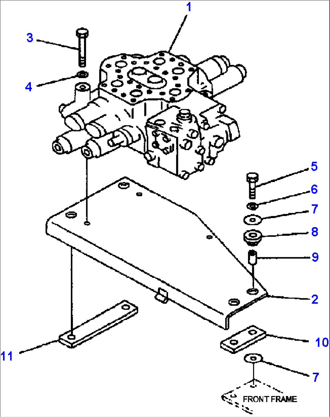 FIG. H0120-01A0 2-SPOOL CONTROL VALVE - MOUNTING