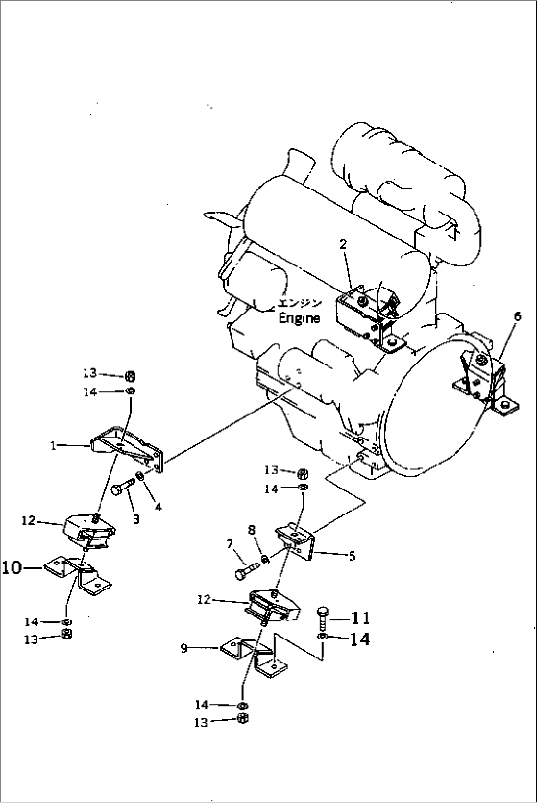 ENGINE MOUNTING PARTS(#6222-)
