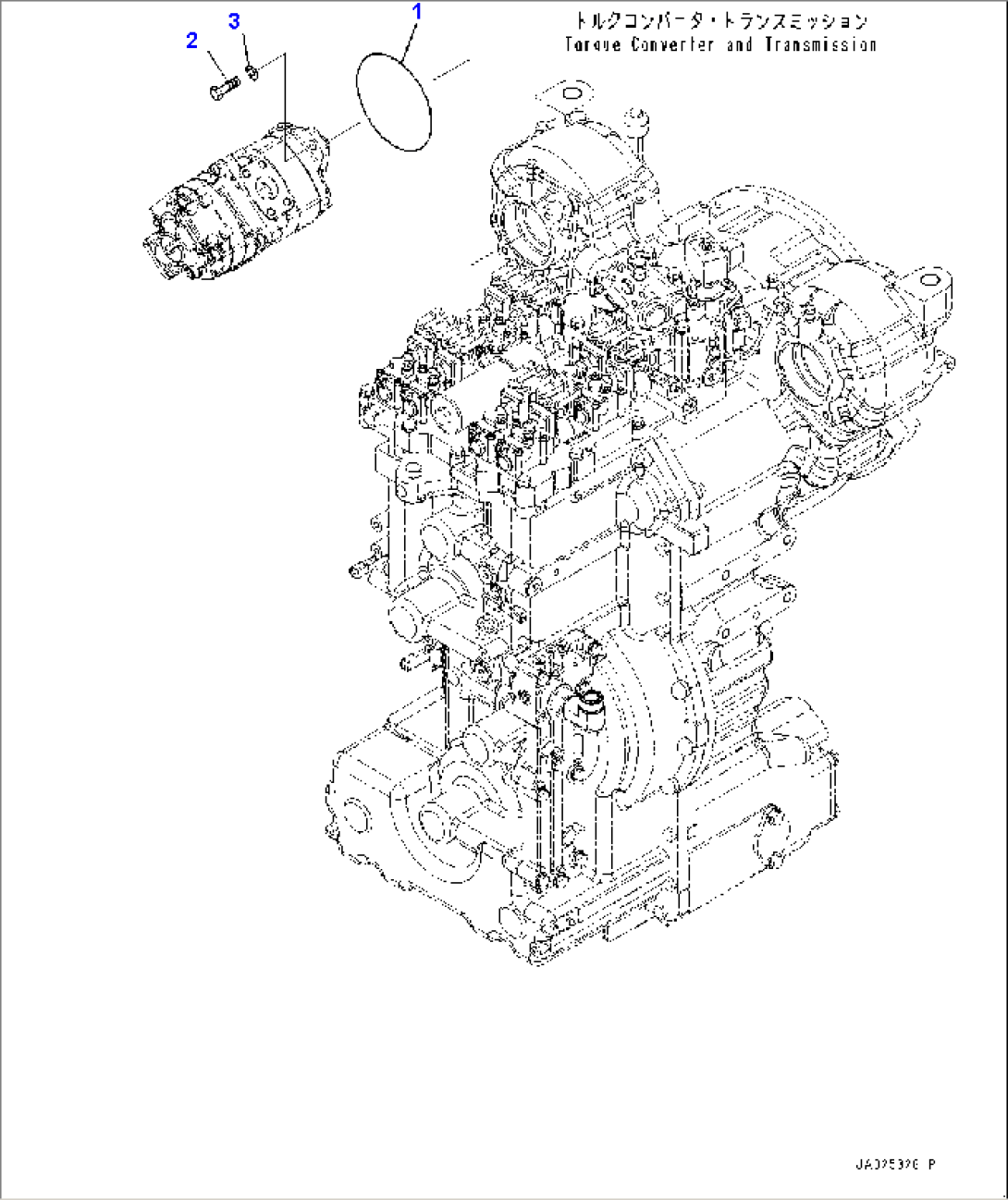 Hydraulic Pump, Work Equipment Pump Mounting (#1001-)