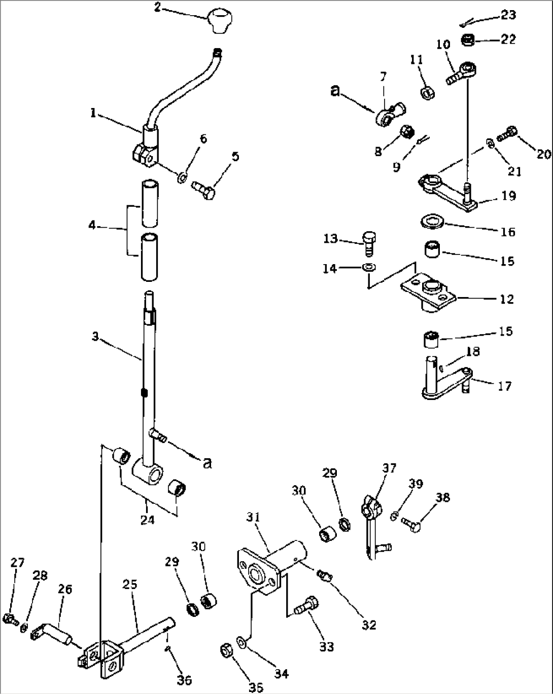 SHIFTABLE CONTROL LEVER LINKAGE (1/2) (FOR CONVEYER SHIFTER)(#12775-)