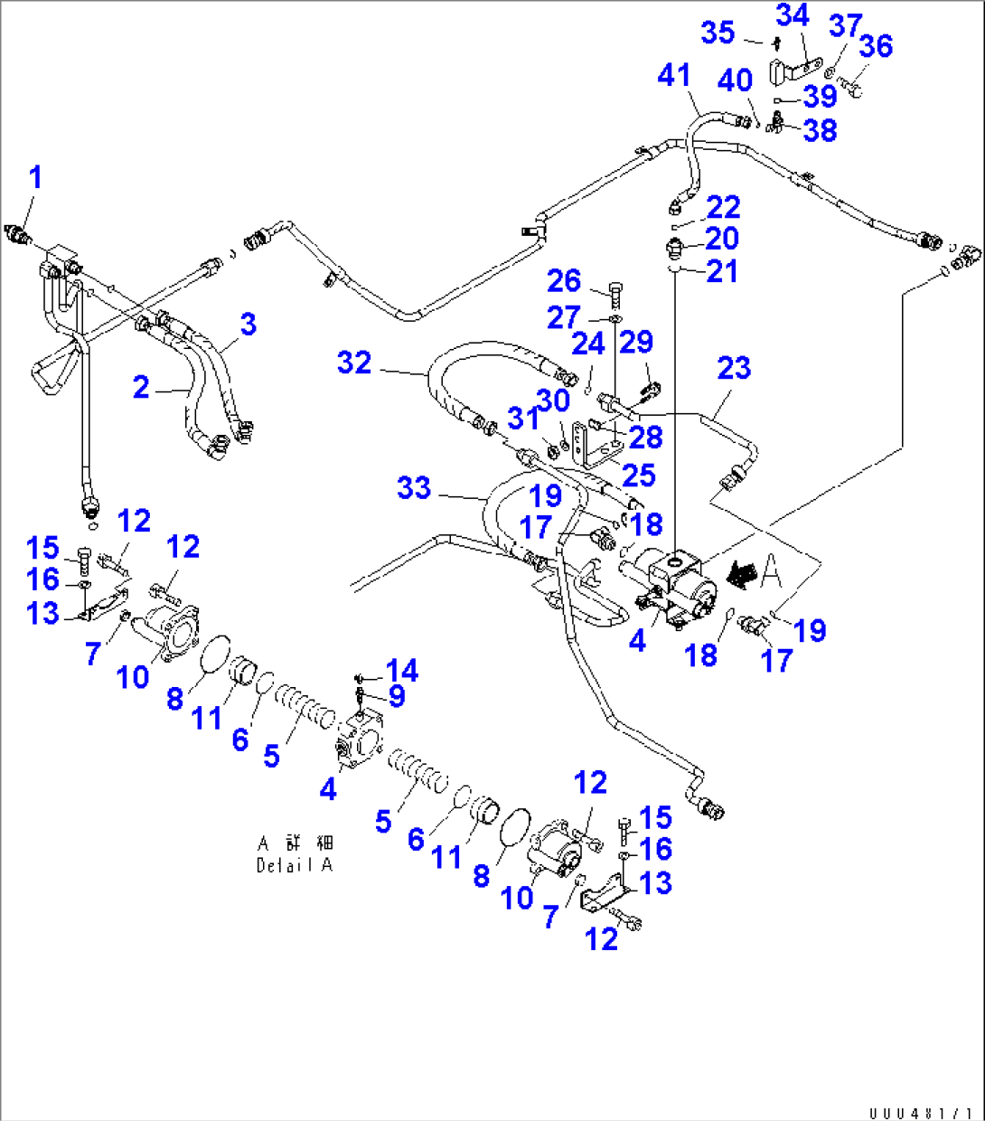 BRAKE CONTROL (REAR BRAKE PIPING 2/2 AND HOSE)(#55001-)
