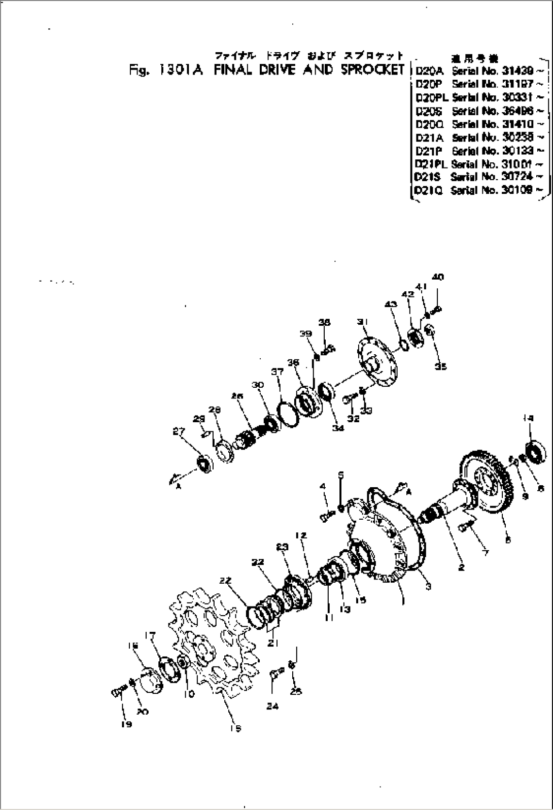 FINAL DRIVE AND SPROCKET(#31197-)