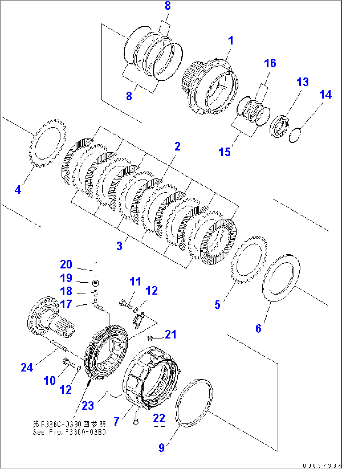 FRONT FINAL BRAKE (L.H.) (HUB) (SERVICE PARTS)