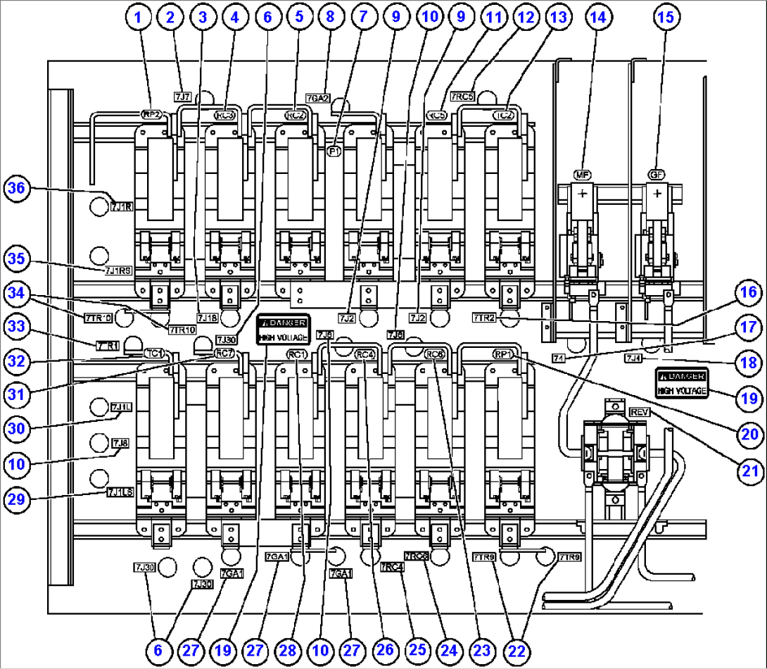 CONTROL CABINET ASSEMBLY - FRONT - 1