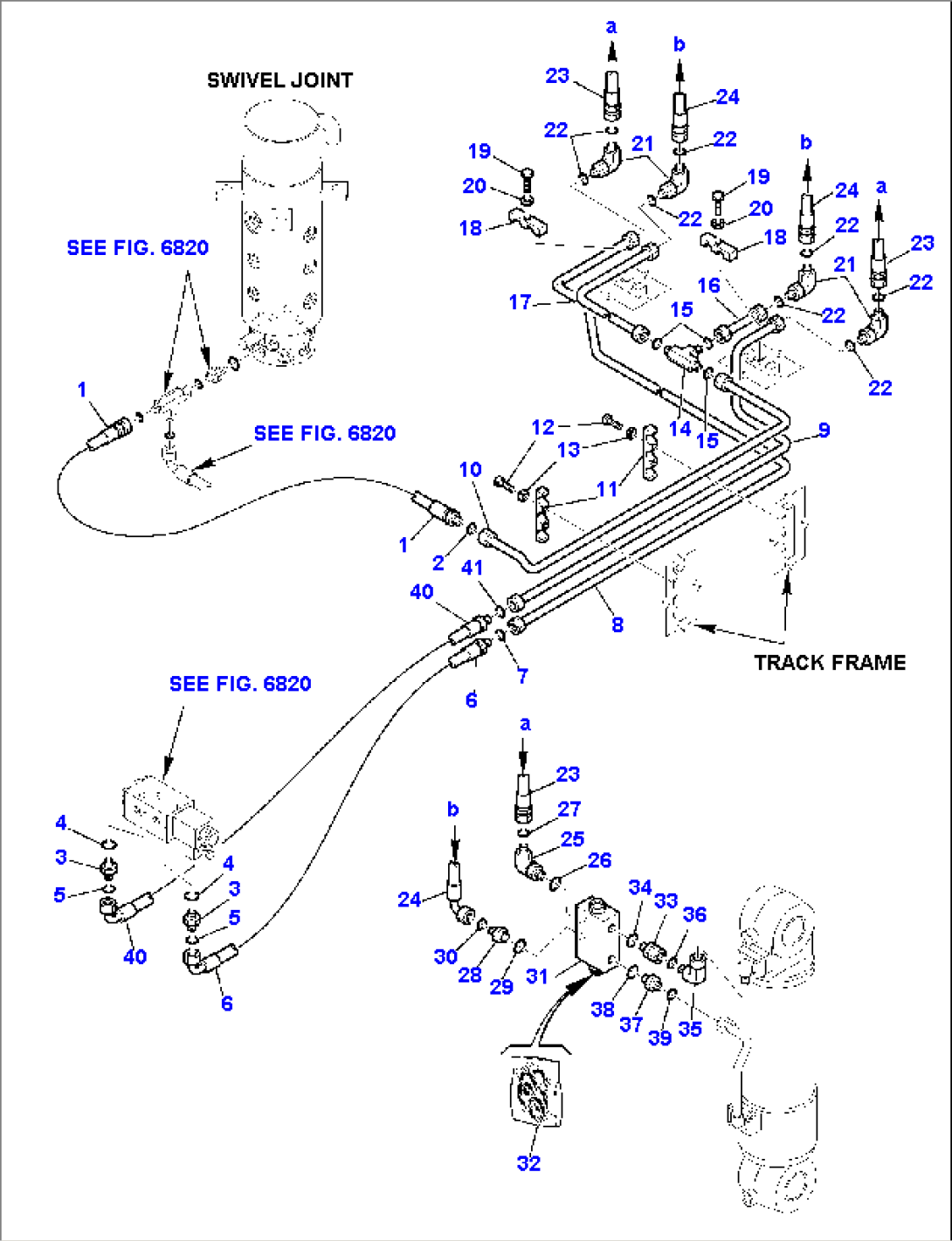 HYDRAULIC PIPING (REAR AND FRONT OUTRIGGER) (2/2)