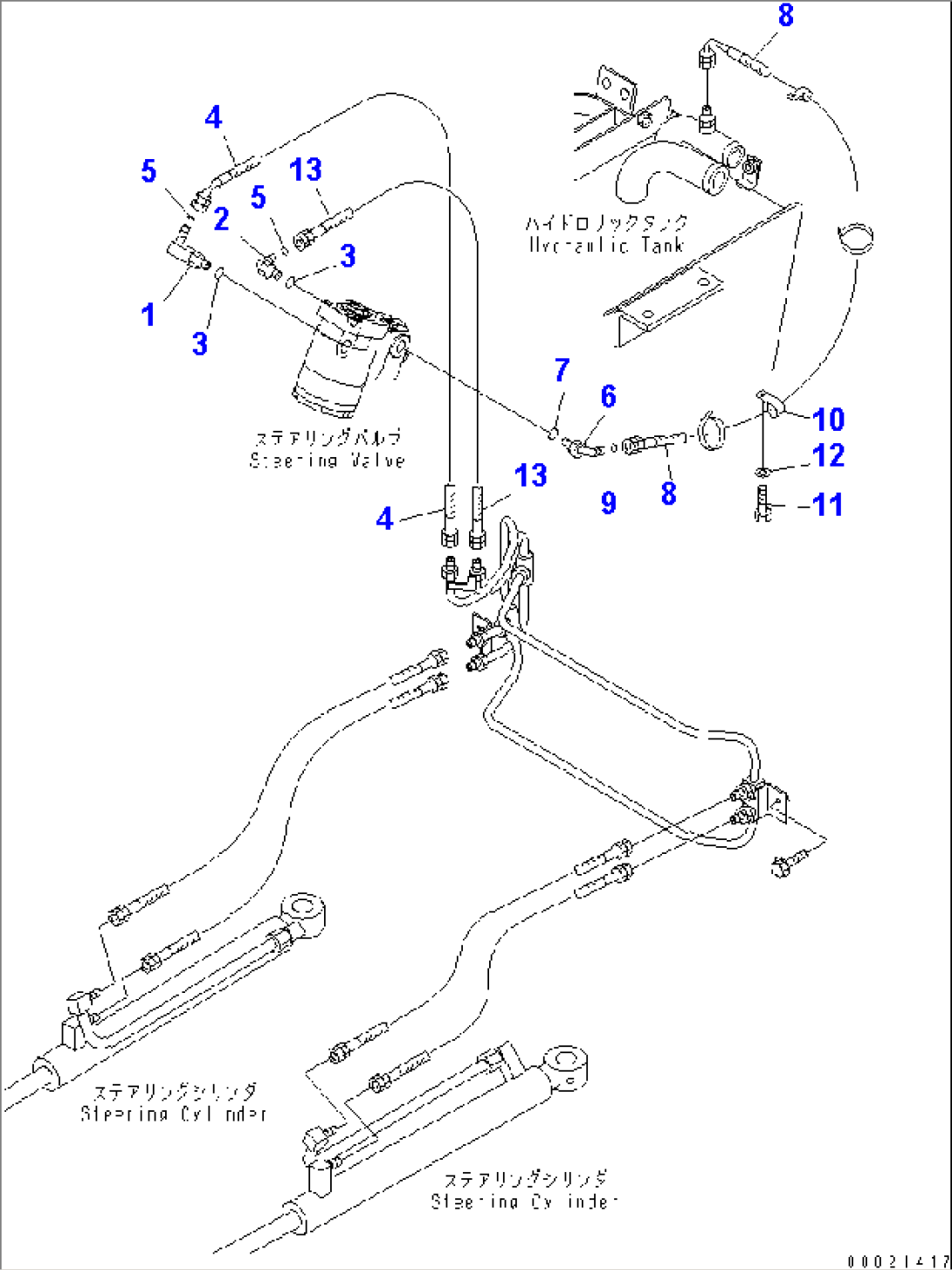FLOOR (STEERING HYDRAULIC LINE)(#12001-)