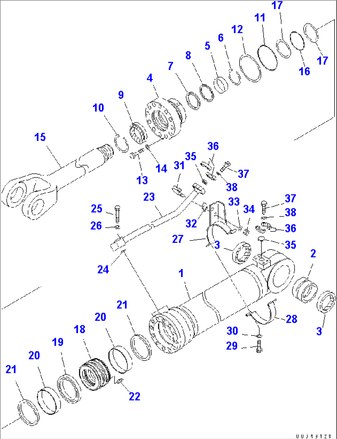 LIFT CYLINDER (INNER PARTS) L.H.(#66001-85190)