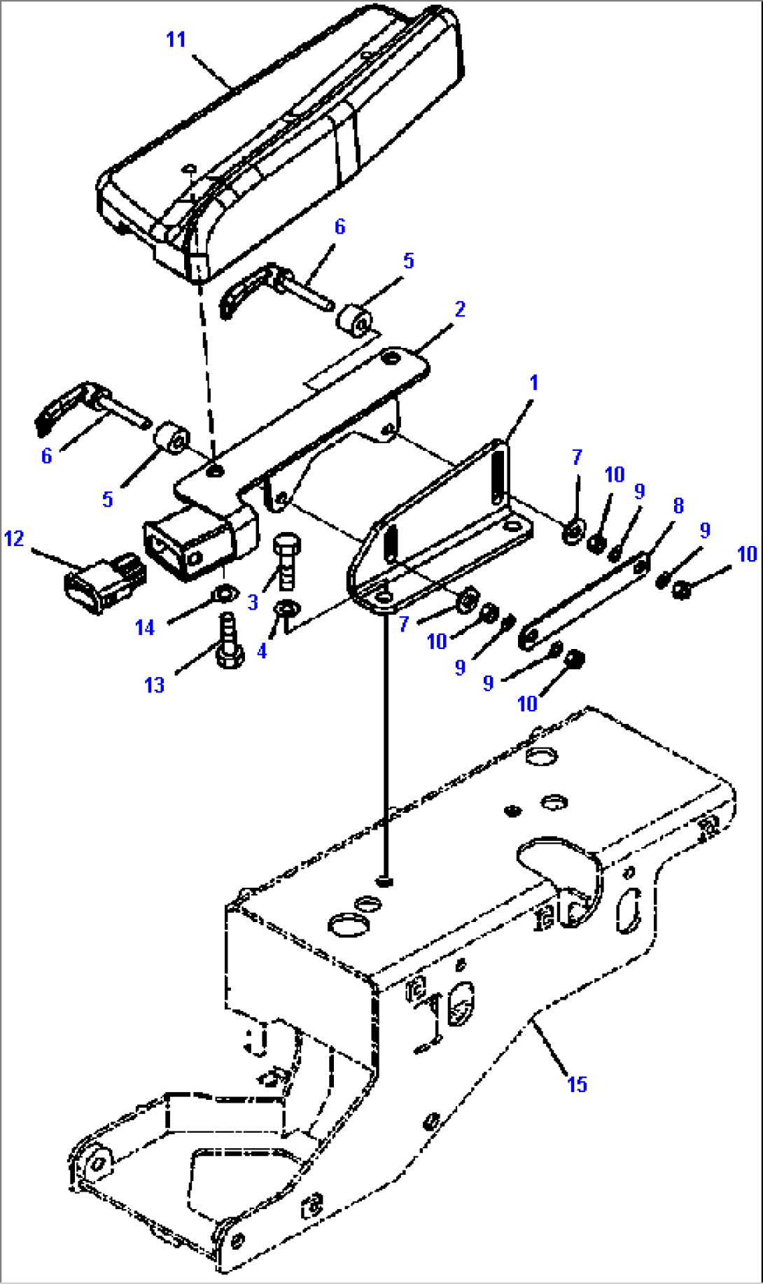 K0110-09A0 OPERATOR SEAT ARMREST (JOYSTICK STEERING)