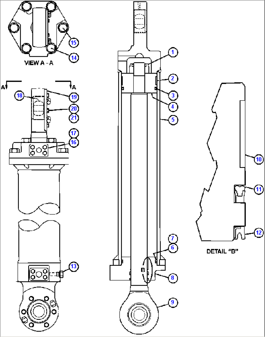 STEERING CYLINDER AND BEARINGS