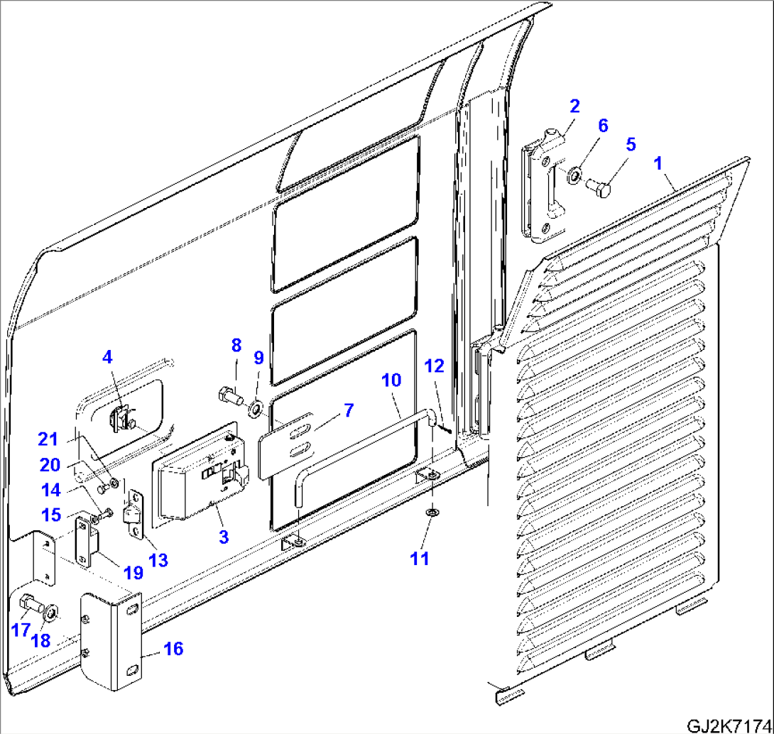 RIGHT DOOR (MACHINE CAB)