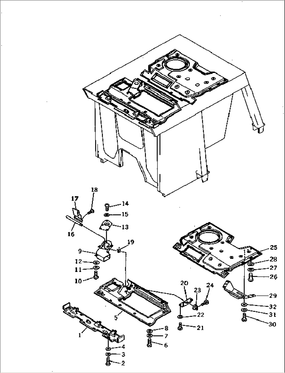 ROPS CAB¤ TYPE 1¤ (INNER TOP COVER) (1/2) (6/7)