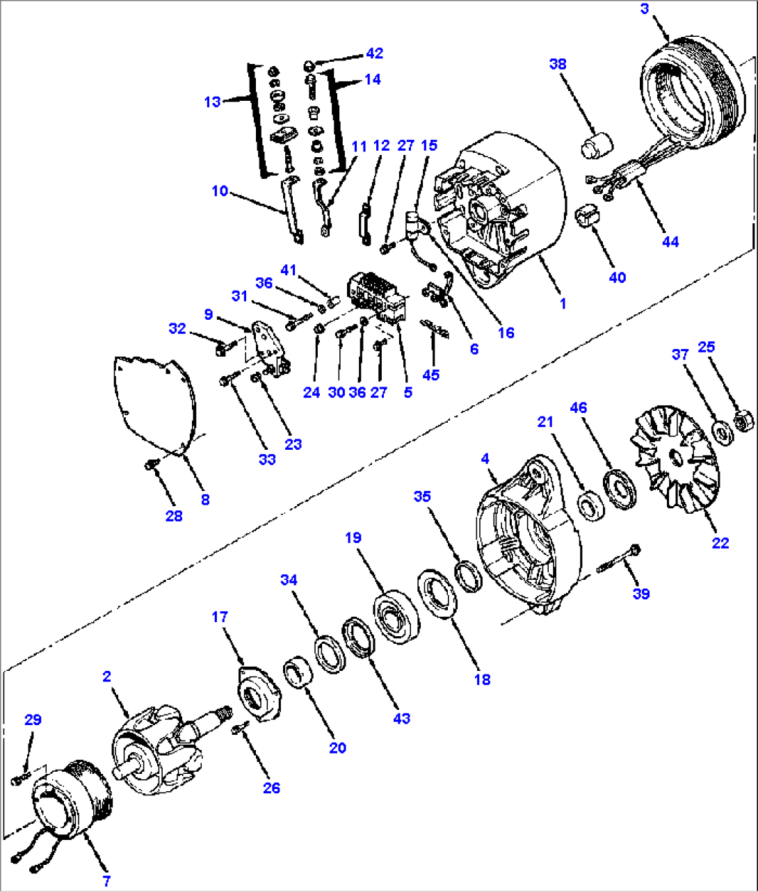 FIG. E5150-01A1 ALTERNATOR - 50 AMP - MODEL 20SI