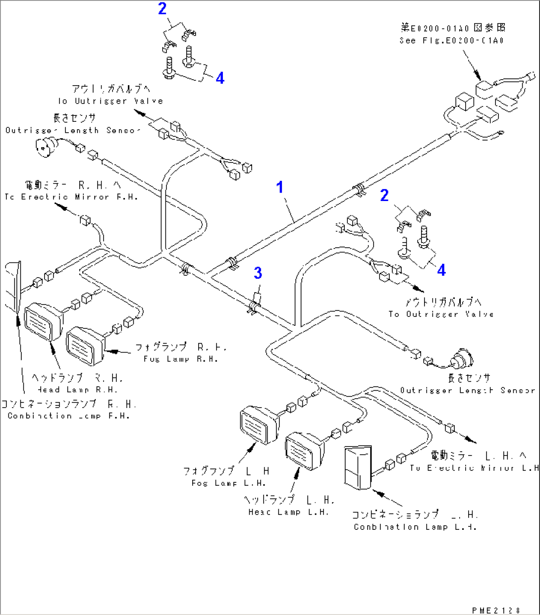 ELECTRICAL (LOWER HARNESS) (FRONT LAMP LINE)
