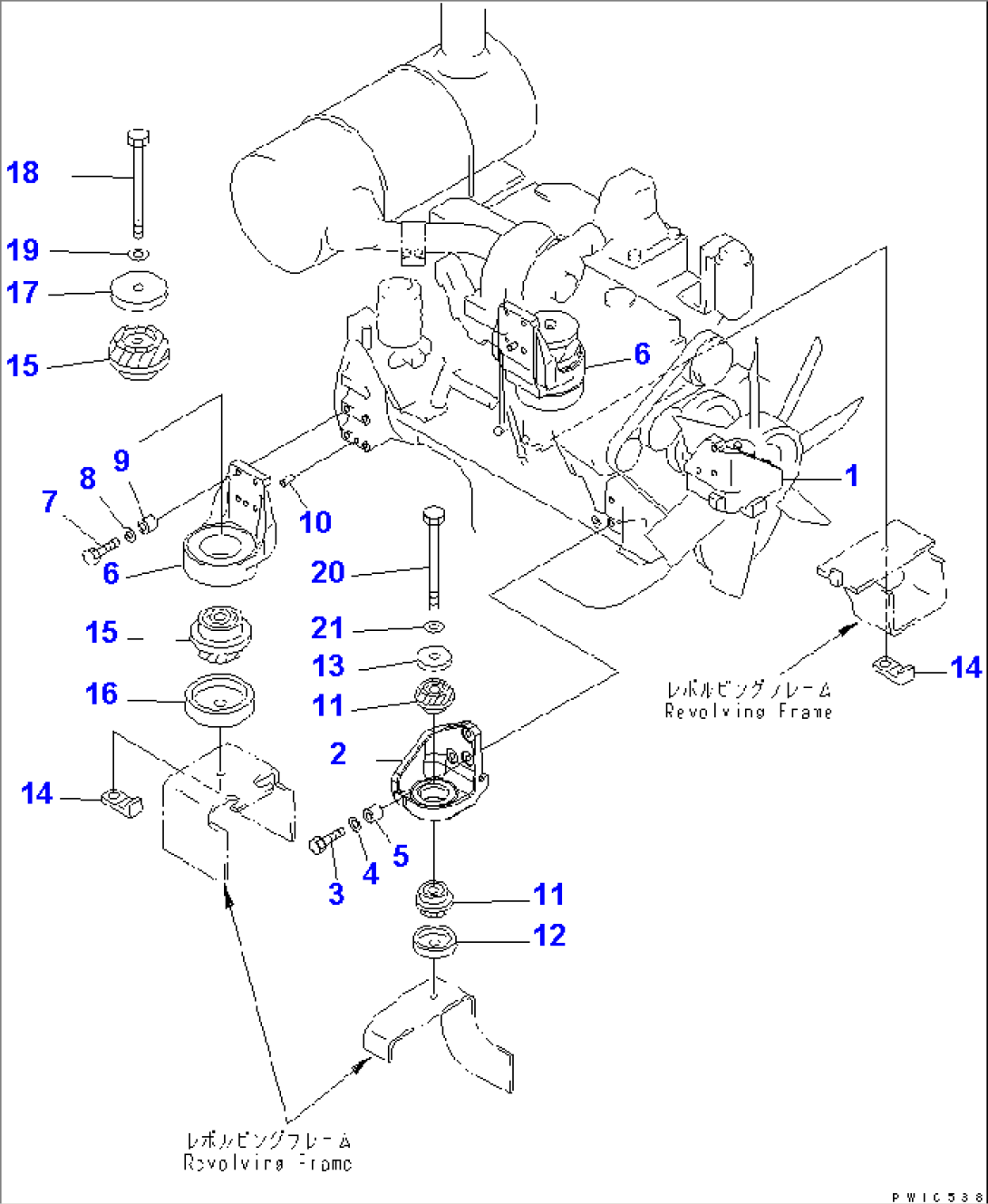 ENGINE MOUNT (BRACKET AND CUSHION)